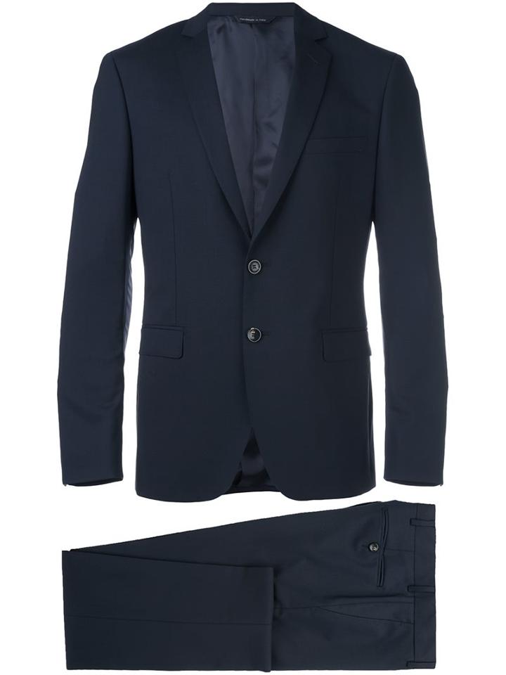 Tonello Two Piece Suit, Men's, Size: 48, Blue, Spandex/elastane/viscose/virgin Wool