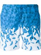 Orlebar Brown 'bulldog Falling Feather' Swim Shorts, Men's, Size: 30, Blue, Polyester