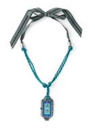 Lanvin Digital Watch Pendant Necklace - Blue