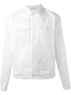 Valentino Patch Embroidered Denim Jacket, Men's, Size: 50, White, Cotton