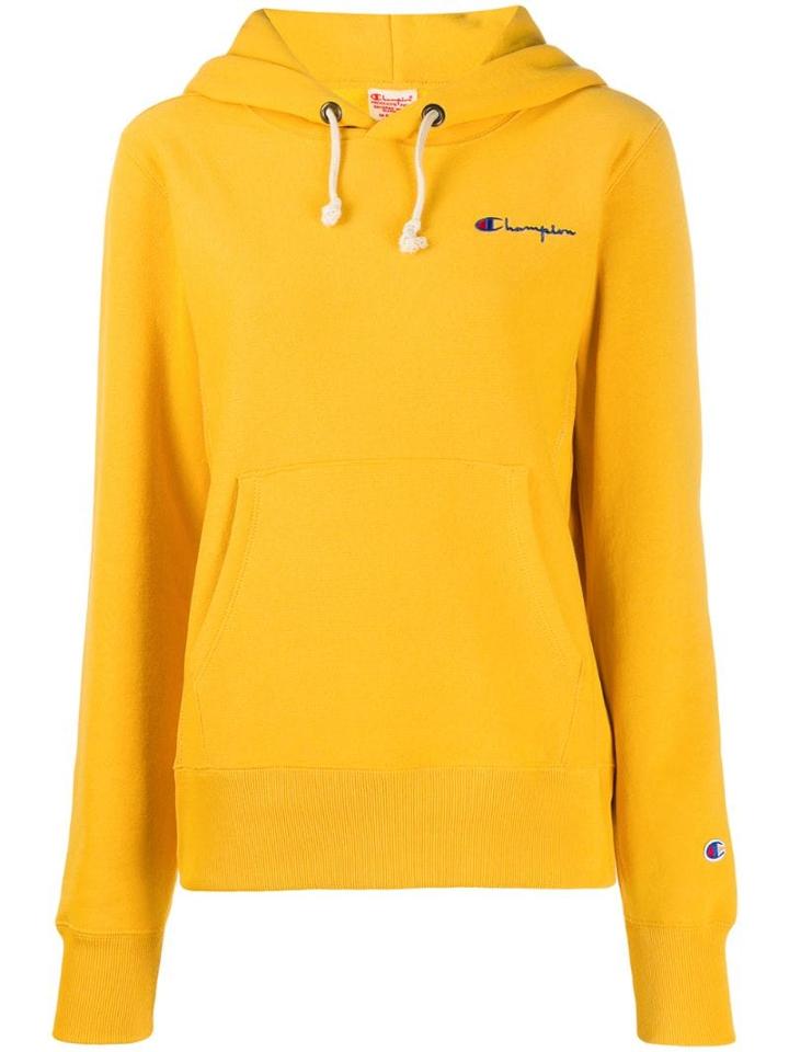 Champion Embroidered Hoodie - Yellow