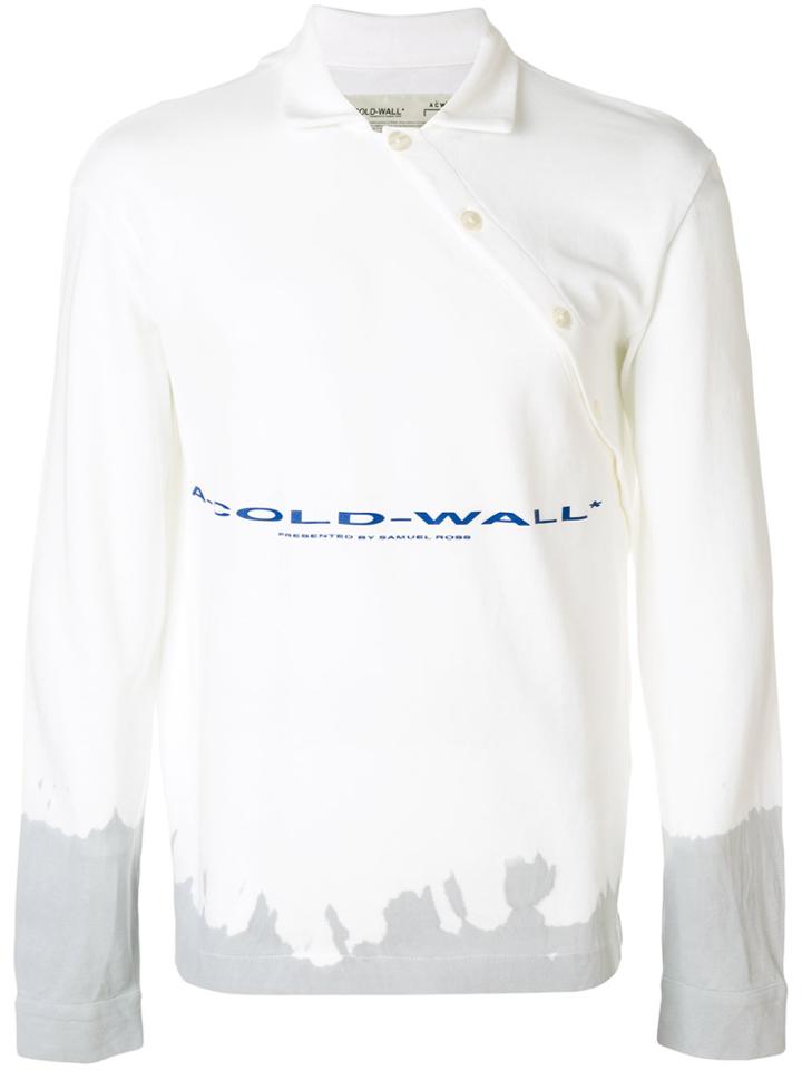 A-cold-wall* Printed Hem Polo Shirt - White