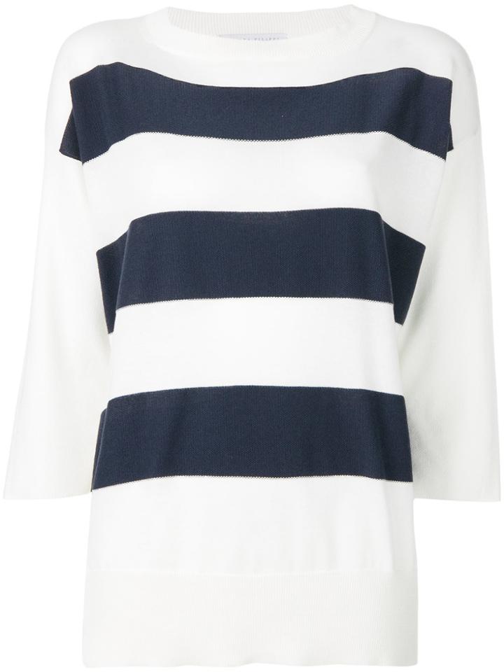 Fabiana Filippi Striped Fine Knit Sweater - White