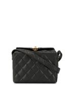 Chanel Pre-owned 1992 Diamond Quilted Boxy Crossbody Bag - Black