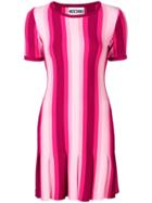 Moschino Striped Short-sleeved Dress - Pink