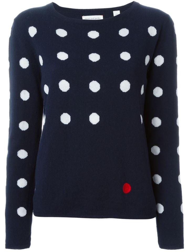 Chinti And Parker Polka Dot Intarsia Sweater