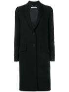 Givenchy Button Front Coat, Women's, Size: 40, Black, Wool/polyamide/spandex/elastane/spandex/elastane