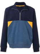Ps Paul Smith Colour-block Zipped Sweatshirt - Blue