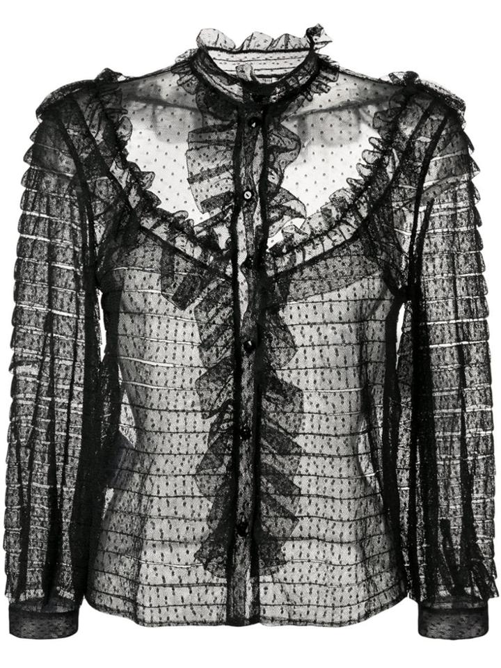 Miu Miu Plumetis Blouse - Black