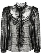 Miu Miu Plumetis Blouse - Black