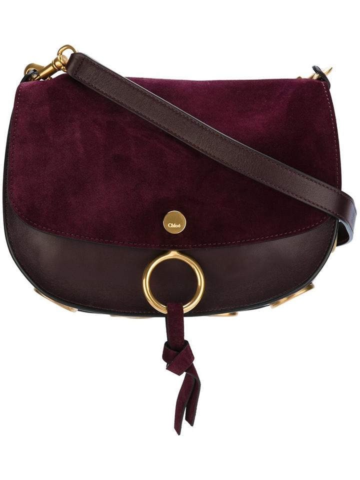 Chloé 'kurtis' Shoulder Bag, Women's, Red, Calf Leather/calf Suede