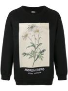 Andrea Crews Floral Print Sweatshirt - Black