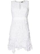 Just Cavalli Floral Broiderie Anglaise Mini Dress - White