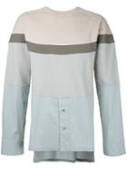 General Idea Colour Block Shirt Panel Sweatshirt, Men's, Size: 50, Green, Cotton