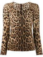 Dolce & Gabbana Leopard Print Blouse - Neutrals