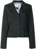 Emilio Pucci Pre-owned Flap Pockets Fitted Blazer - Black