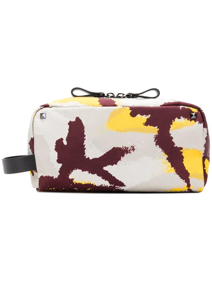 Valentino Valentino Garavani Camouflage Wash Bag - Grey