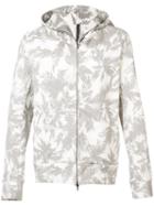 Attachment Palm Tree Print Hoodie, Men's, Size: 3, White, Cotton/linen/flax/polyurethane