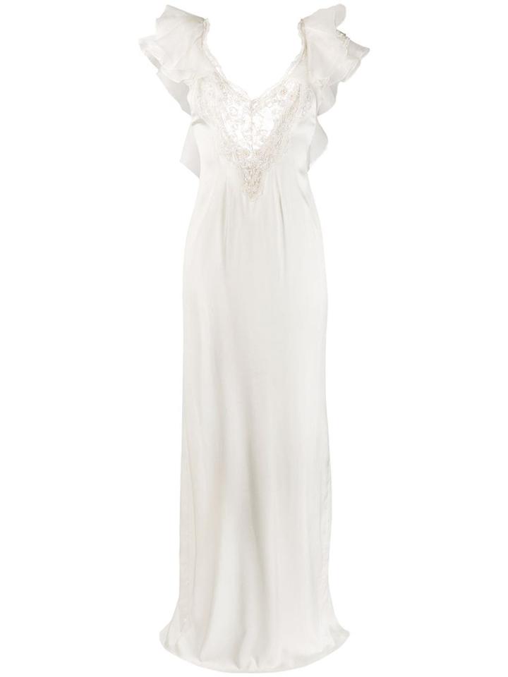 Parlor Empire Line Evening Dress - White