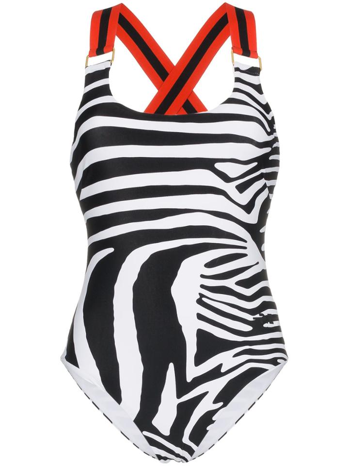 P.e Nation Ten Laps Printed One Piece Swimsuit - Black