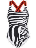 P.e Nation Ten Laps Printed One Piece Swimsuit - Black