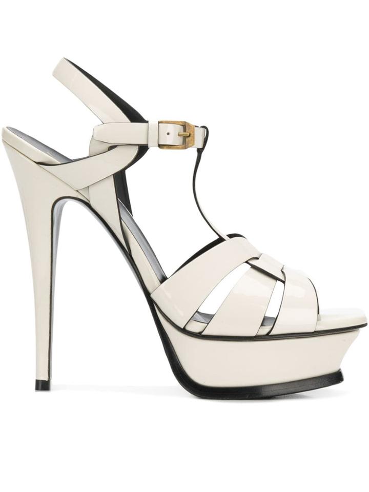 Saint Laurent Tribute 105 Sandal - Neutrals