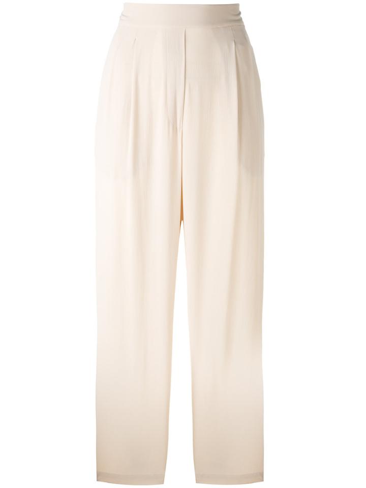 Erika Cavallini - Loose-fit Trousers - Women - Acetate/shell - 42, Nude/neutrals, Acetate/shell