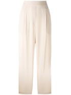 Erika Cavallini - Loose-fit Trousers - Women - Acetate/shell - 42, Nude/neutrals, Acetate/shell