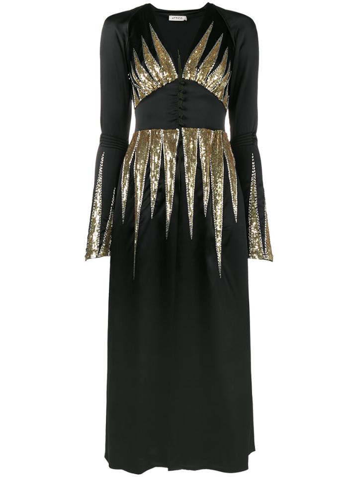 Attico Suzanne Sequin Embellished Jacket - Black