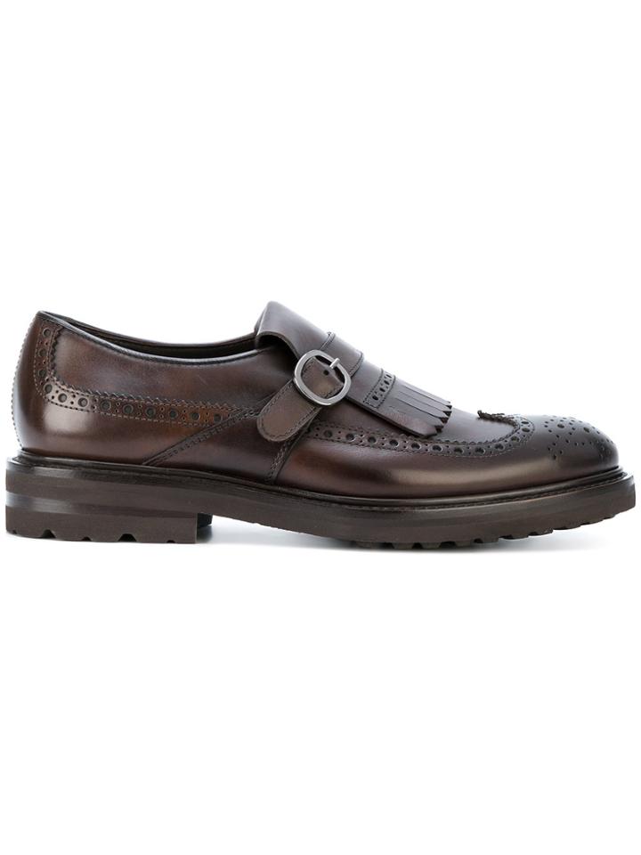 Henderson Baracco Fringe Detail Monks - Brown