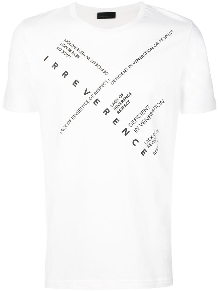 Diesel Black Gold Text Print T-shirt - White
