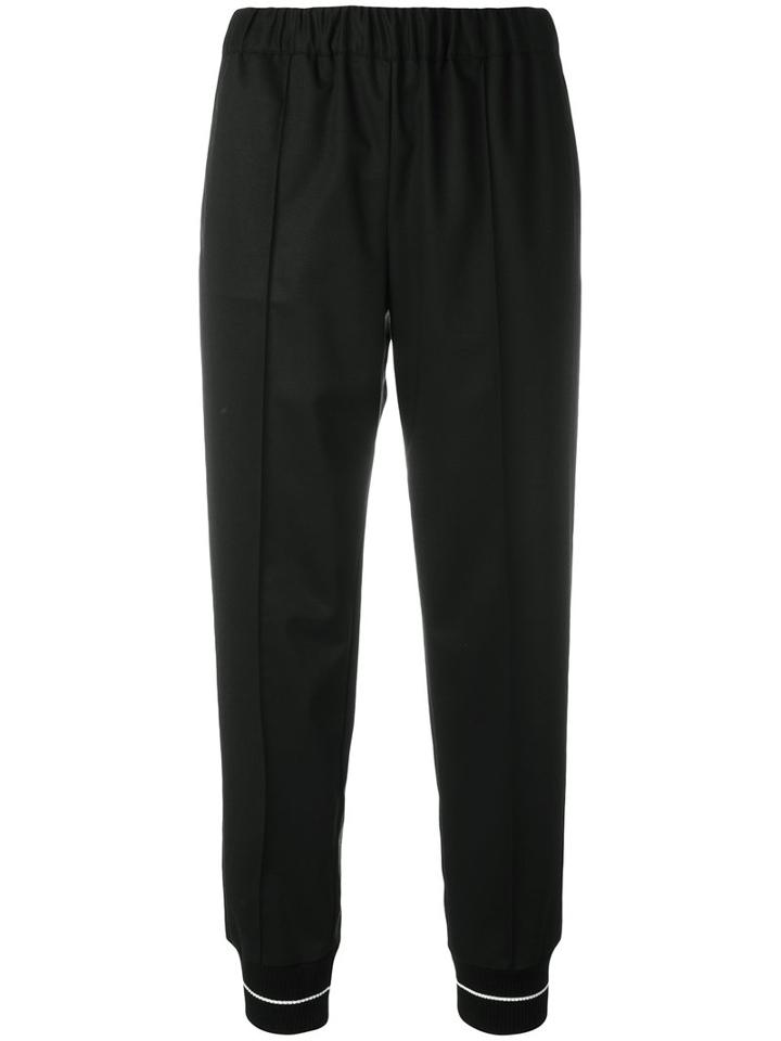 Semicouture Track Trousers, Women's, Size: 40, Black, Viscose/polyester/polyethylene-vinyl Acetate (peva)