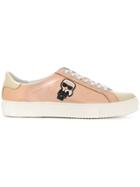 Karl Lagerfeld Kupsole Karl Ikonik Lo Lace Sneakers - Metallic