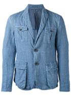 Giorgio Armani - Two-button Blazer - Men - Cotton/linen/flax/cupro - 54, Blue, Cotton/linen/flax/cupro