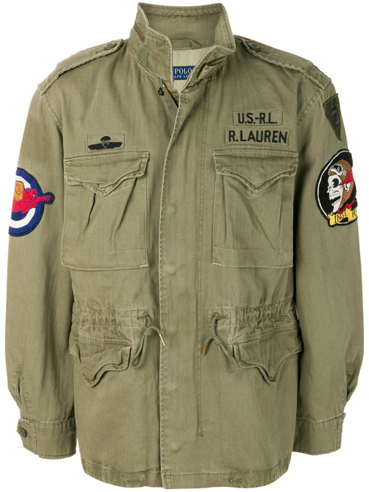 Polo Ralph Lauren Patch Appliqué Military Jacket - Green