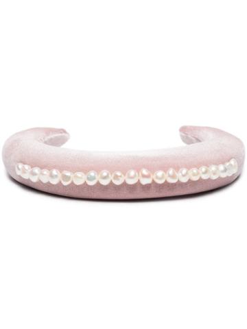 Wald Berlin Pearl Embellished Headband - Pink