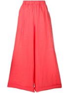 Daniela Gregis Cropped Palazzo Trousers - Red