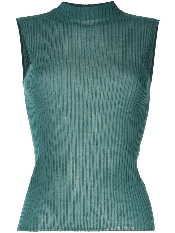 Ballsey High Neck Sleeveless Top - Green