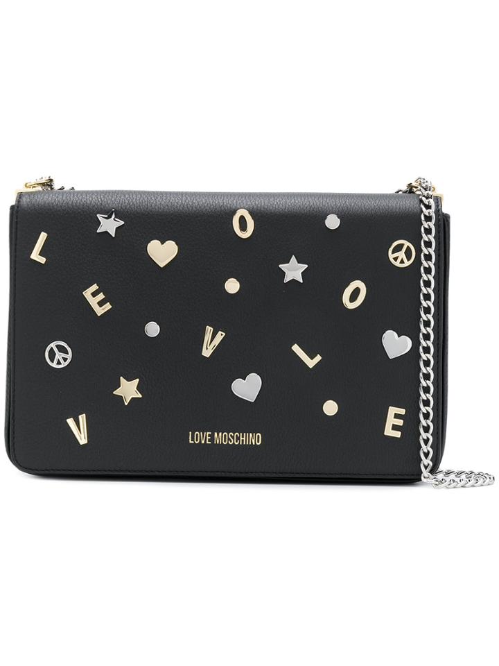 Love Moschino Embellished Crossbody Bag - Black