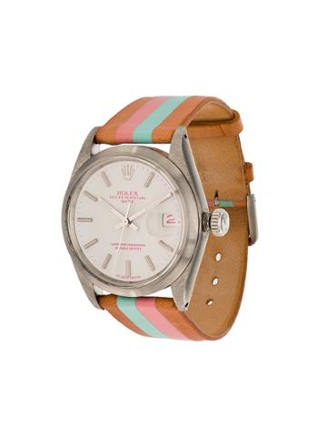 La Californienne Pink Palm Beach Rolex Oyster Perpetual Date Leather