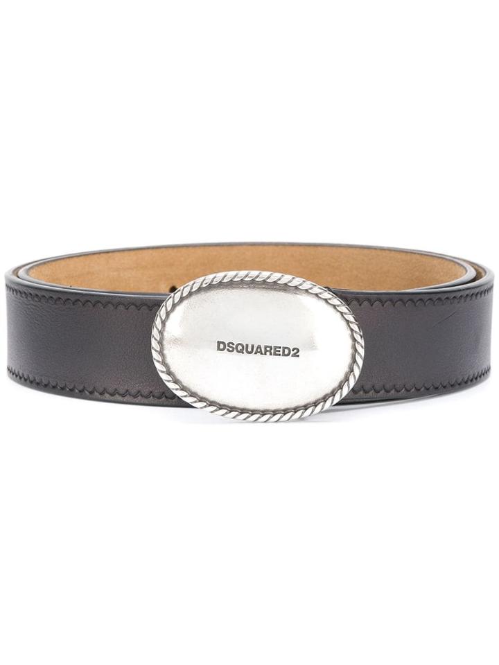Dsquared2 Front Logo Belt - Black
