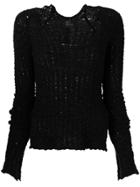 Lost & Found Ria Dunn Long-sleeve Fitted Sweater - Black