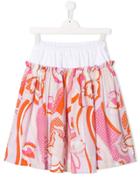 Emilio Pucci Junior Teen Floral Laise Skirt - Pink