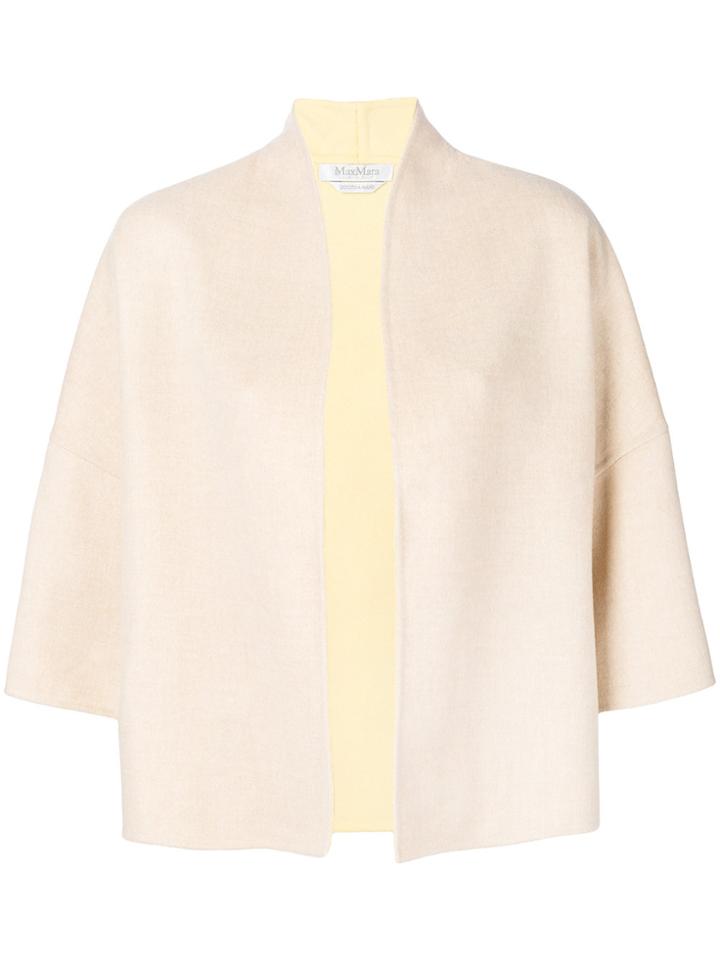 Max Mara Cropped Sleeve Jacket - Nude & Neutrals