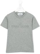 Stone Island Kids Logo Print T-shirt, Boy's, Size: 6 Yrs, Grey