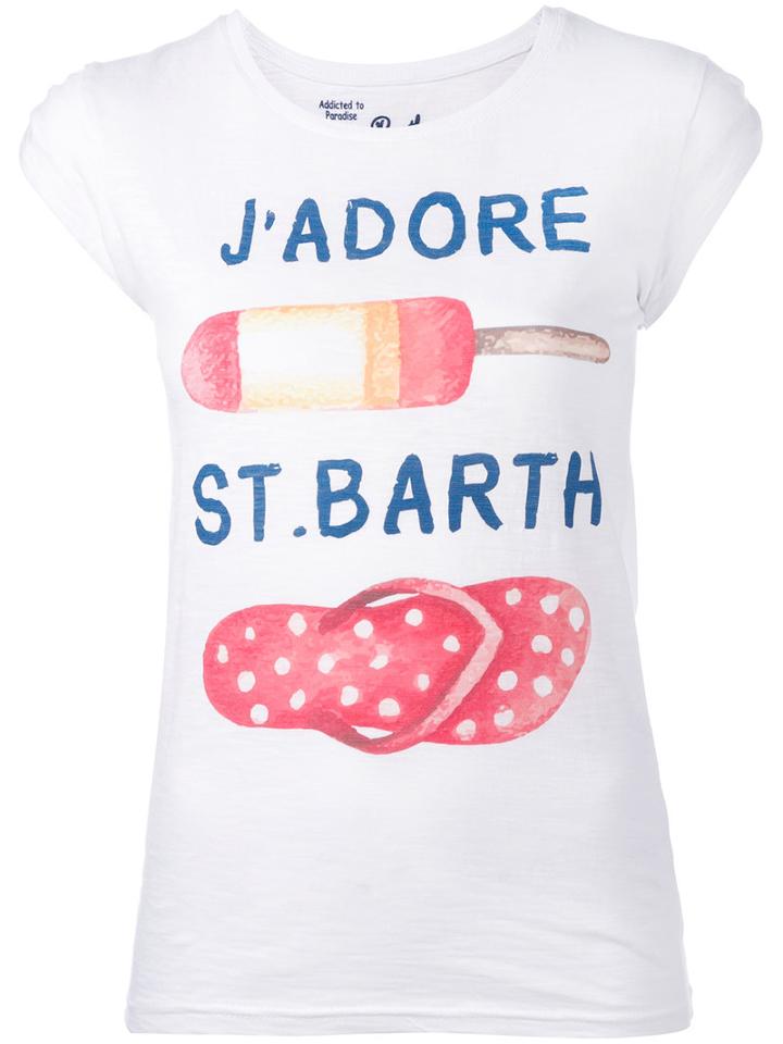 Printed Jolie T-shirt - Women - Cotton - S, White, Cotton, Mc2 Saint Barth
