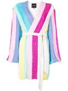 Retrofete Striped Tie Waist Dress - Multicolour