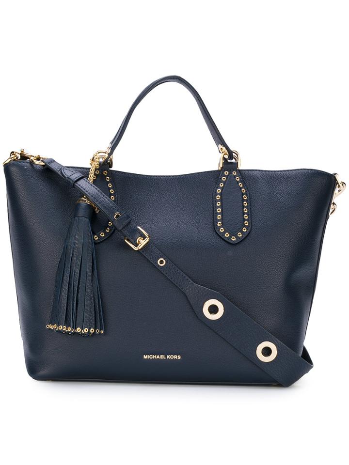 Michael Michael Kors Large Brooklyn Tote Bag - Blue
