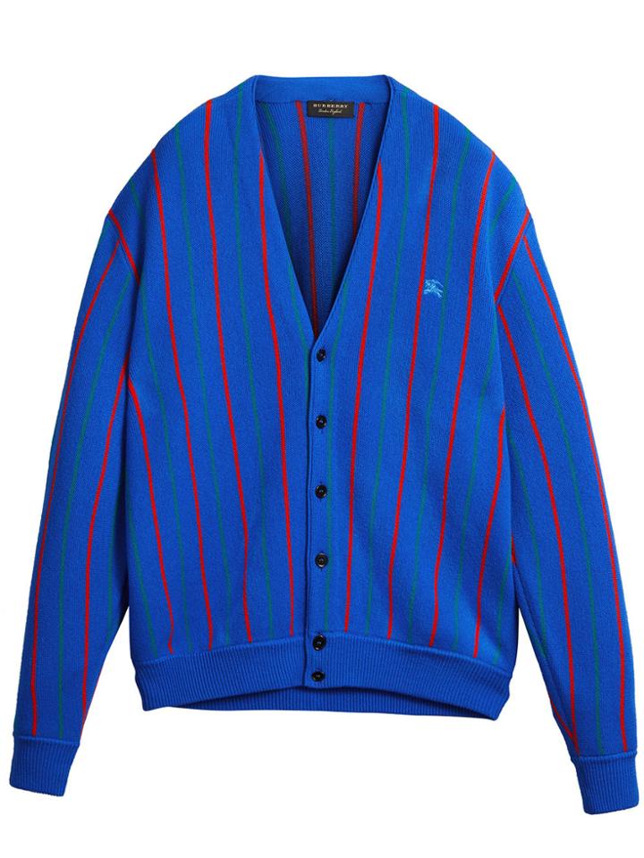 Burberry Reissued 1987 Striped Cardigan - Blue