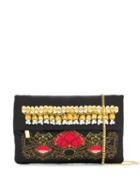 Etro Printed Foldover Bag - Black
